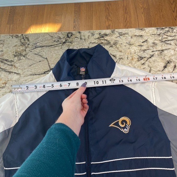 Vintage NFL St. Louis / LA Rams Reebok Windbreaker Zip Up Jacket - Picture 7 of 8